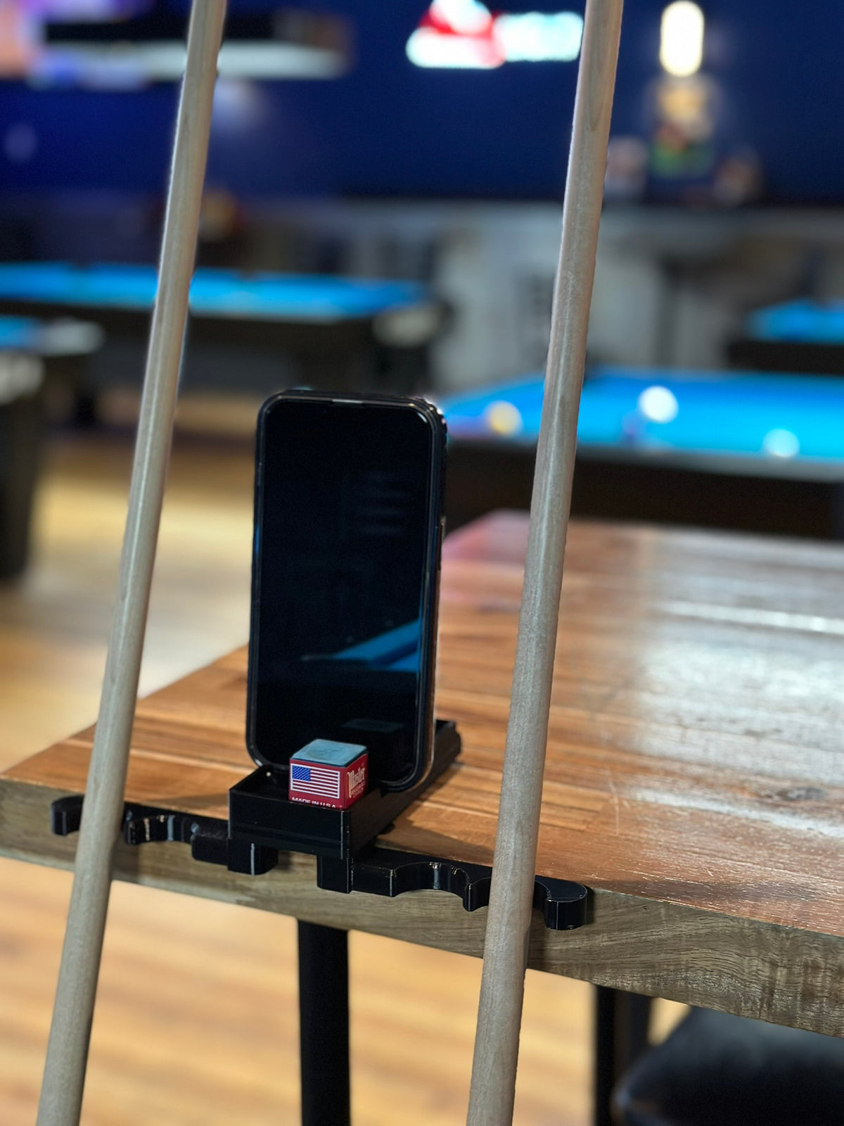 TableShark — Folding Pool Cue Holder